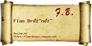 Flas Brúnó névjegykártya